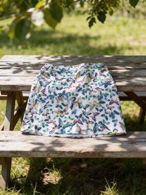 Talbots Canvas A-Line Skirt in Exquisite Butterflies Print 16WP